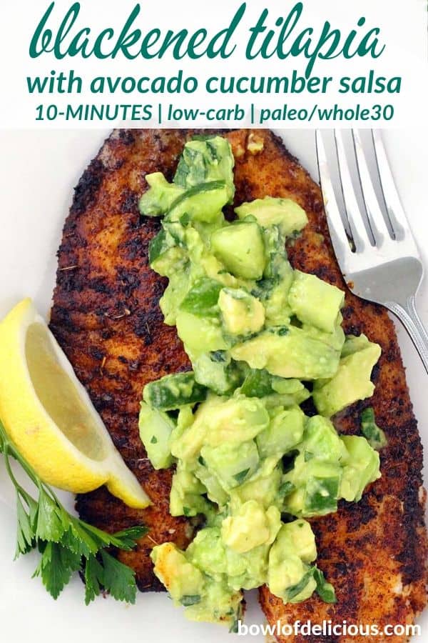 pinterest image for blackened tilapia