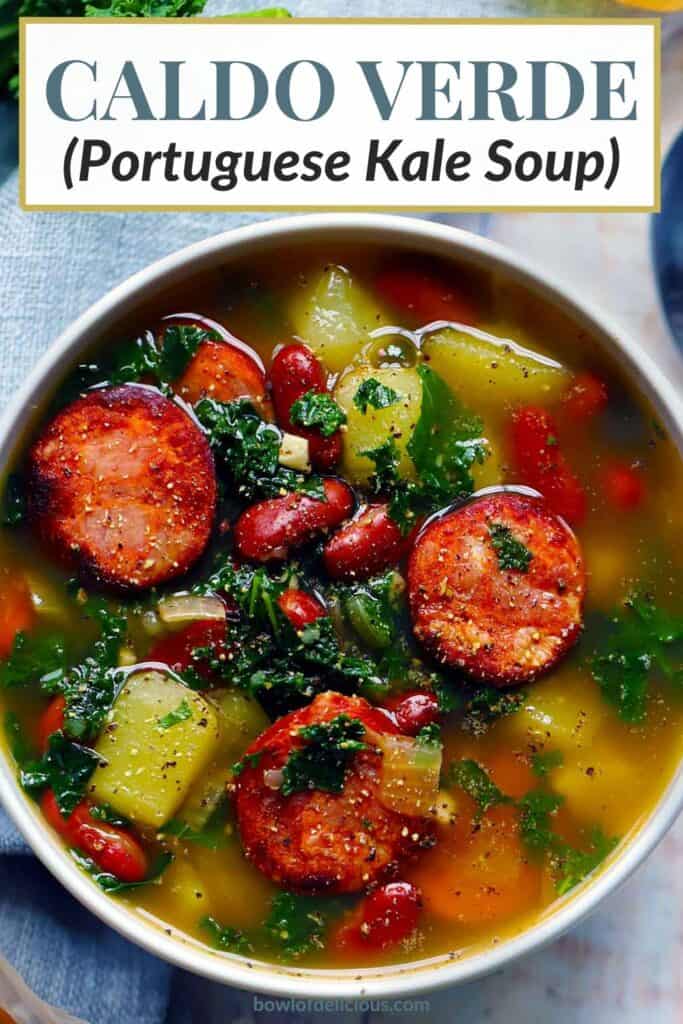Pinterest image for caldo verde.