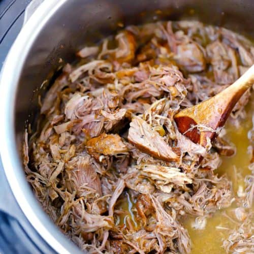 Pulled pork in an instant pot.