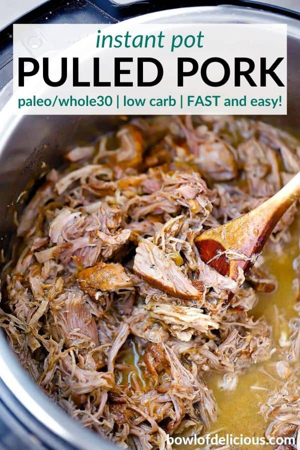 pinterest image for instant pot pulled pork