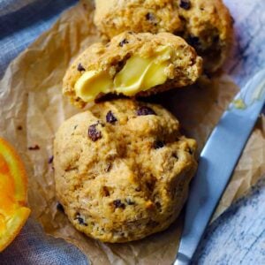 Square photo of Irish Soda Bread scones.