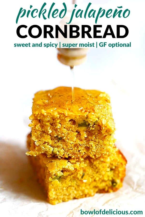 Pinterest image for jalapeño cornbread.