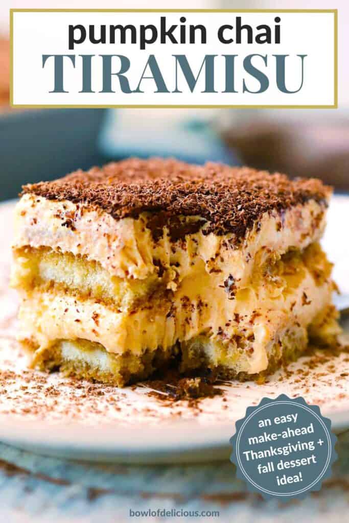 Pinterest image for pumpkin tiramisu.