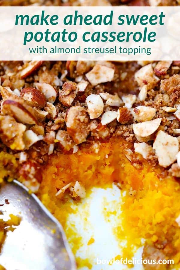 pinterest image for sweet potato casserole